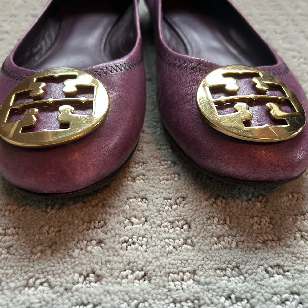 Tory Burch Miller Purple Flats & JCrew vibrant yellow flats - Picture 13 of 16
